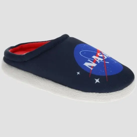 Boys' NASA 2pc Snug Fit Pajama Set with Slippers - Red/Navy Blue/Gray image {6}