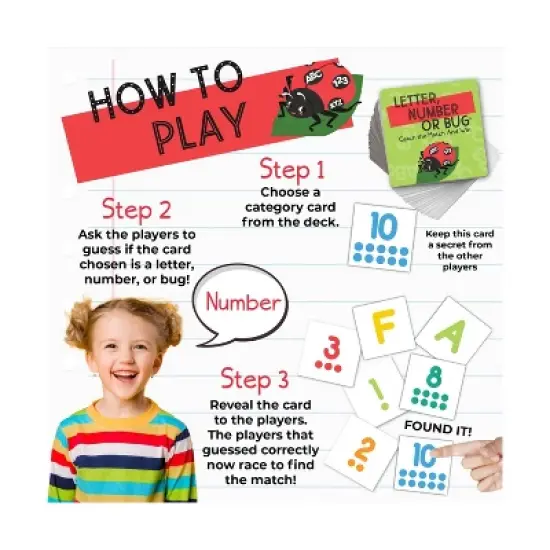 Briarpatch Letter Number or Bug Board Game: Educational Play, 2-4 Players, 10-20 Minute Sessions image {6}