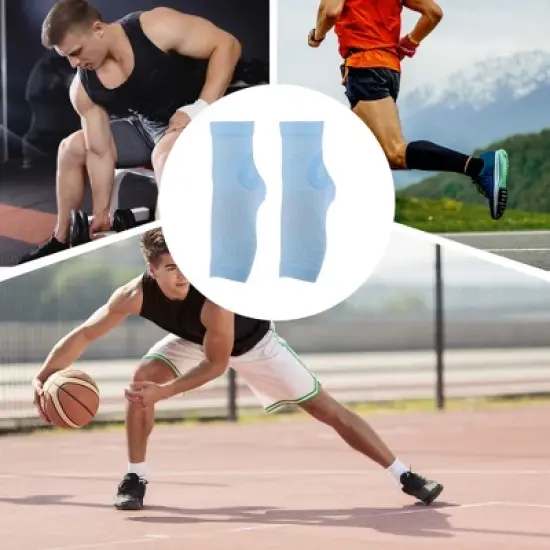 Unique Bargains Nylon Sport Compression Ankle Sleeve Socks 1 Pair image {5}