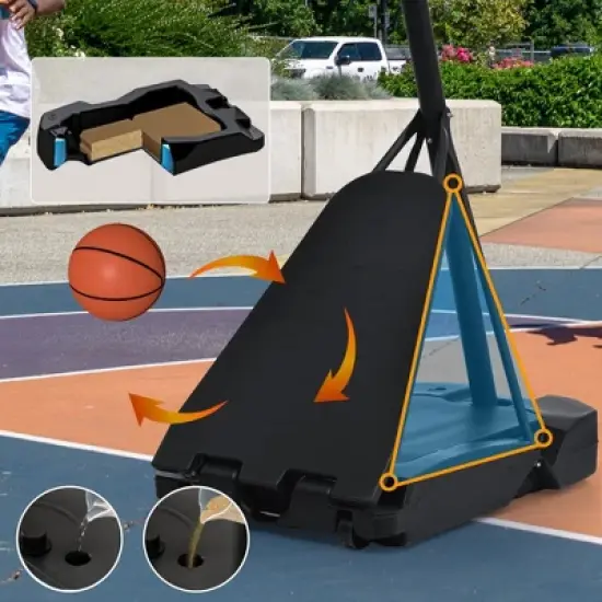 Dexmalle Portable Basketball Hoop Basketball System image {8}