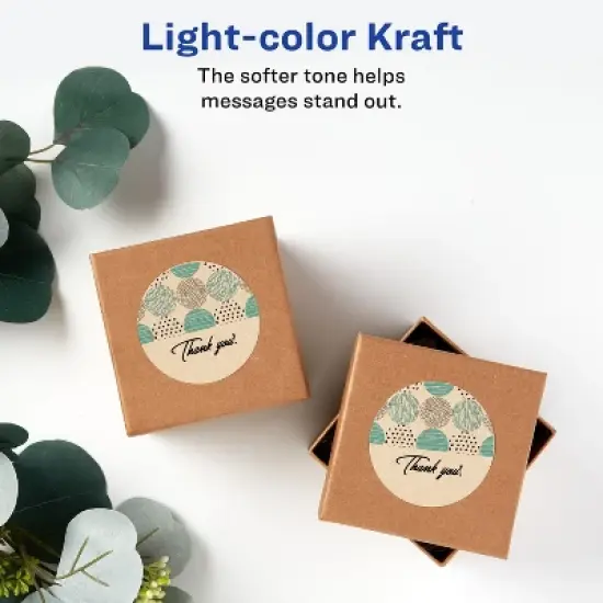 Avery Kraft Brown Round Labels, 2.5" Diameter, 2-Pack, 450ct (5639) image {6}