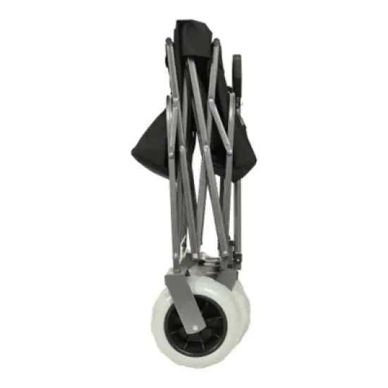 FURNIinspire Outdoor Serving Carts Heavy Duty 500lb Capacity Beach Wagon Foldable Utility Cart for Camping, Black, 37.4"*23.03"*38.98" image {4}