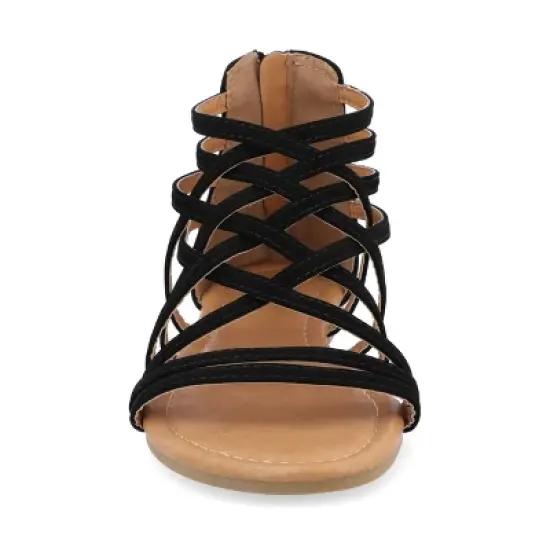 Journee Collection Womens Hanni Gladiator Low Block Heel Sandals image {5}