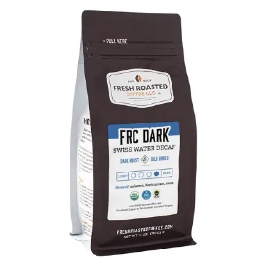 Fresh Roasted Coffee, Organic FRC Dark Decaf, Whole Bean image {5}