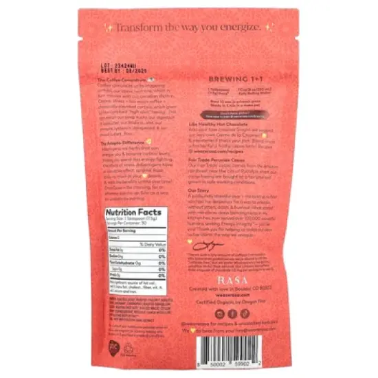 Rasa Adaptogen-Packed Cacao Brew, 8 oz (226 g) image {1}