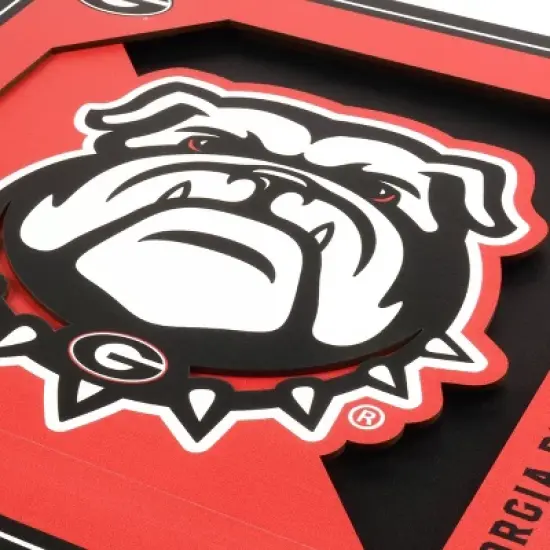 NCAA Georgia Bulldogs 3D Logo Series Wall Art - 12"x12" image {3}