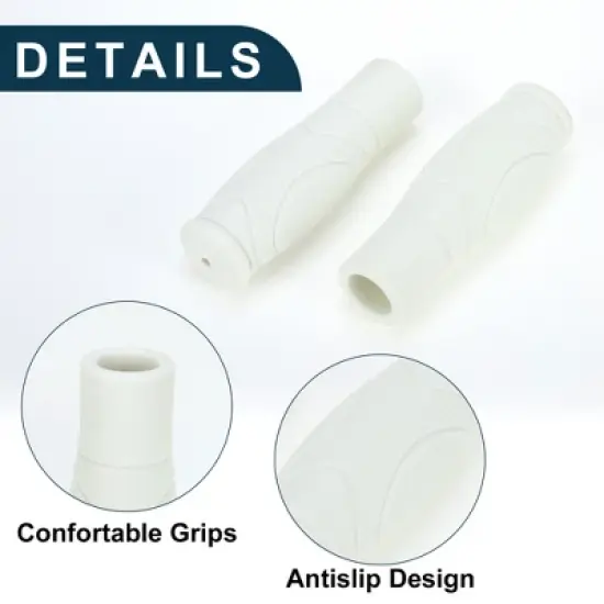 Unique Bargains Bike Handlebar Grips Covers 4.92" Long White 1 Pair image {3}