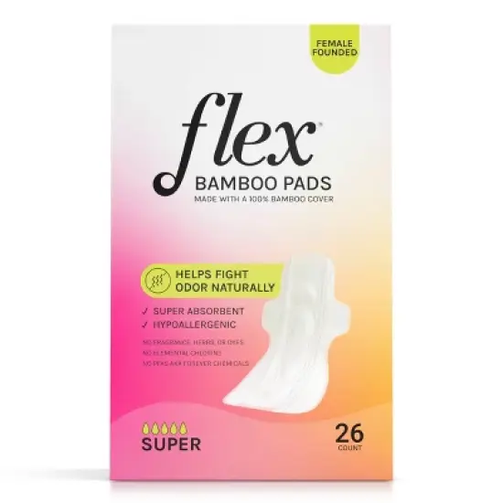 Flex Bamboo Super Ultra Thin Pads - 26ct image {4}
