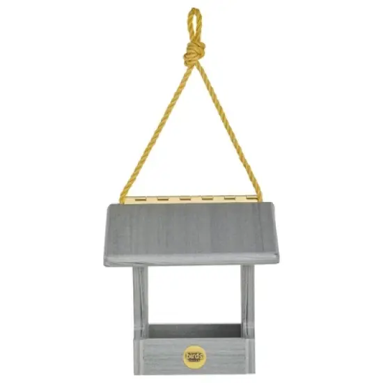 Bird Choice Small Modern Farmhouse Hopper Bird Feeder 7" Driftwood Gray image {1}