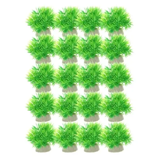 Unique Bargains Aquarium Plastic Plants for Goldfish Tank Landscape Decor 1.97" 20 Pcs image {6}
