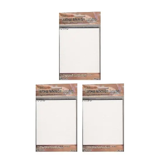 Ranger Tim Holtz Distress Watercolor Cardstock 4 1/4" x 5 1/2" 20 Sheets/Pad 3 Pads/Pack image {1}
