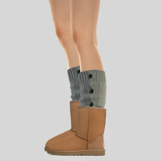 Wrapables Knee High Button Lace Leg Warmers for Boots image {3}