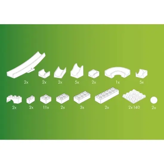 Hubelino Marble Run - 45-Piece See-Saw Expansion Set image {6}