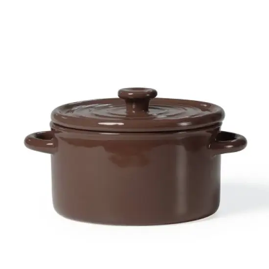 Ceramic Cocotte Brown - Bullseye's Playground&trade; image {2}