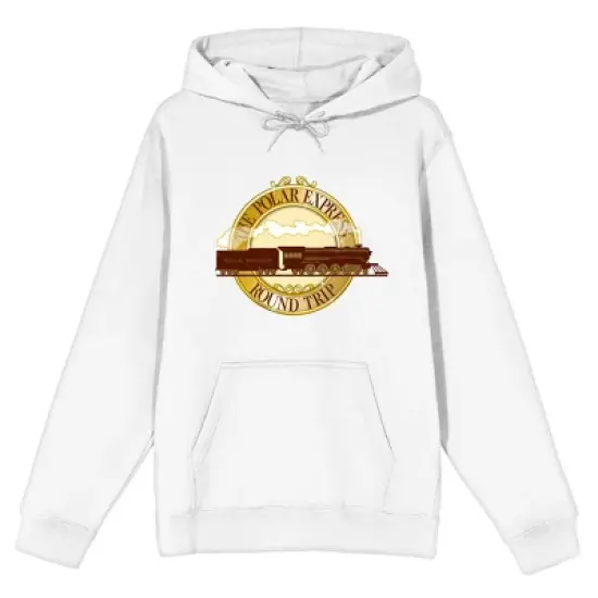 The Polar Express Men's Round Trip Graphic Print White Hoodie image {7}