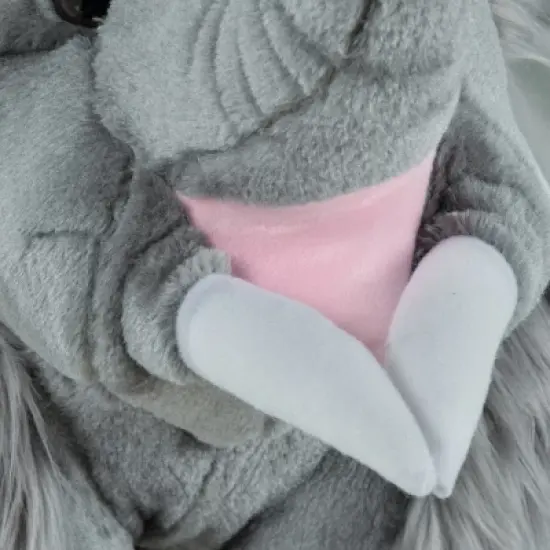 Qaba Kids Ride-On Rocking Horse Toy Mammoth Style Rocker with Fun Music & Soft Plush Fabric for Children 18-36 Months image {5}