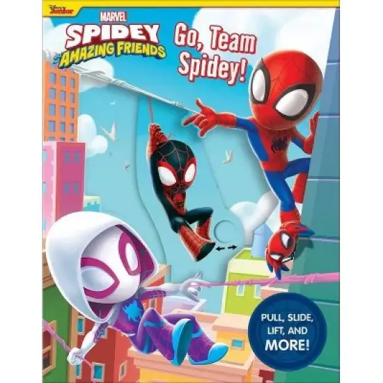 Spidey and His Amazing Friends: Go Team Spidey! Board Book with Flaps and Sliding Pieces (Board Book) image {6}