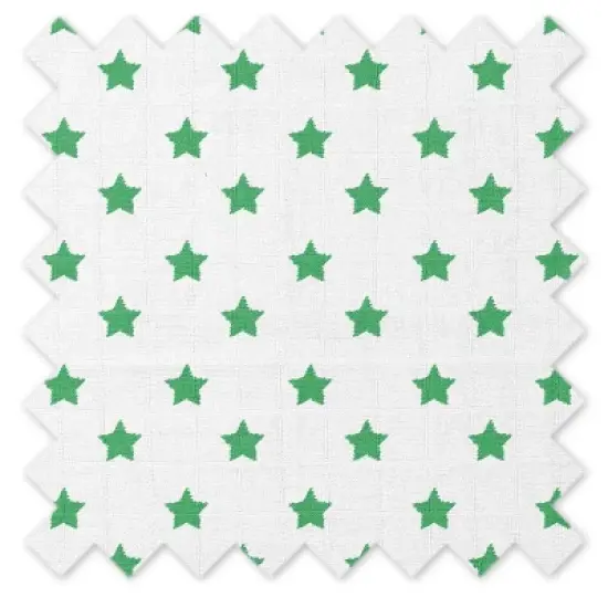 Bacati - Stars Green Ikat Muslin 100 percent Cotton Universal Baby US Standard Crib or Toddler Bed Fitted Sheet image {4}