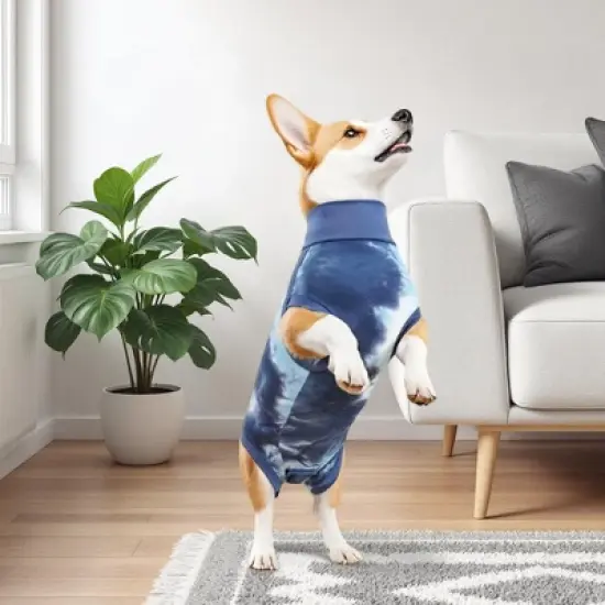 Unique Bargains Recovery Suit for Dogs Blue 1 Pc image {4}