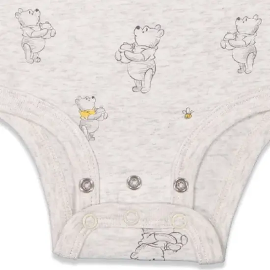 Disney Winnie the Pooh Baby Boys 3 Pack Cuddly Short Sleeve Bodysuits  image {5}