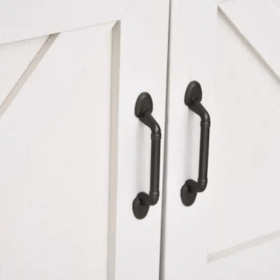 HOMCOM 2-Door Free Standing Sideboard Console Table with Bottom Shelf, Entryway image {5}