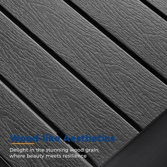 Heynemo Aluminum Outdoor Patio Furniture Set, Outdoor Sectional Metal Sofa with 5'' Cushion & Coffee Table for Balcony, Garden image {6}