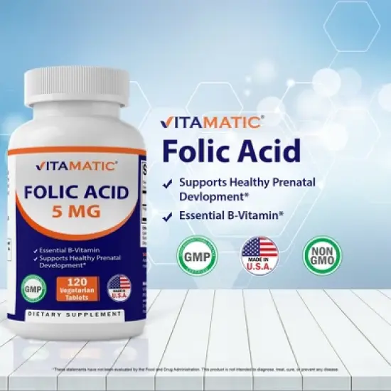 Folic Acid 5mg - 120 Tablets image {3}