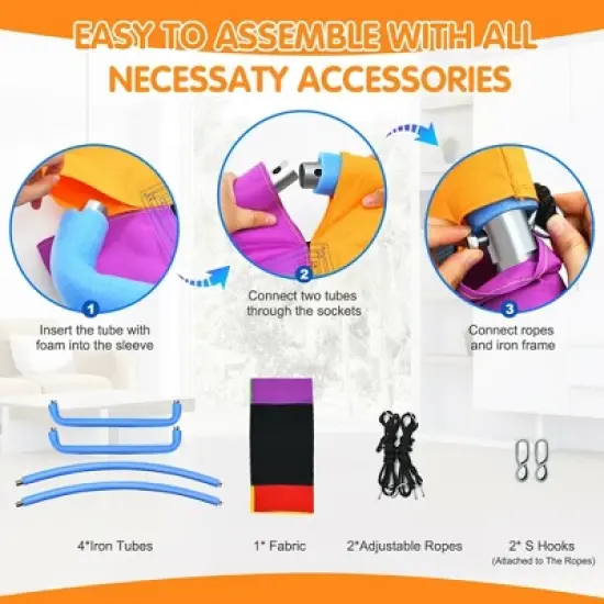 Costway 700lb Giant 60'' Platform Tree Swing for Kids and Adults image {8}