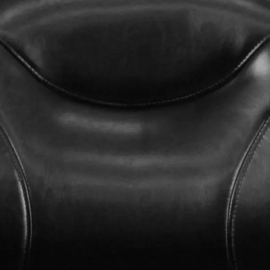 Merrick Lane Mid-Back Ergonomic Office Chair Executive Swivel Bentwood Frame Desk Chair in Black Faux Leather image {4}