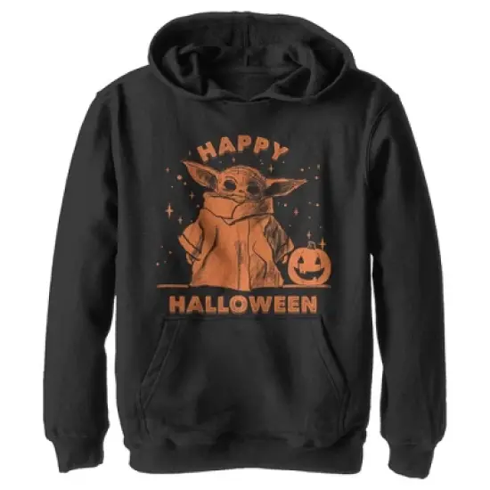 Boy's Star Wars: The Mandalorian Grogu Trick or Treat Pull Over Hoodie image {3}
