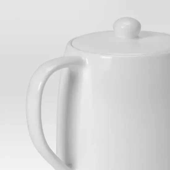 Porcelain Tea Pot White - Threshold&trade;: 50oz Capacity, Dishwasher & Microwave Safe, Porcelain Handle & Lid image {2}