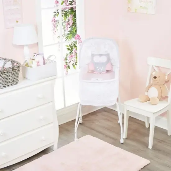 Everyday Kids 2-Pack Bassinet Sheets &ndash; 100% Cotton Percale, Owls & Pink, Soft Fitted Sheets for Baby Girl, Fits Oval & Rectangular Bassinet Mattresses image {3}