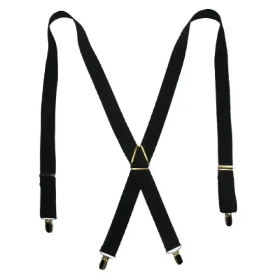 CTM Men's Elastic X-Back Suspenders with Brass Hardware image {3}