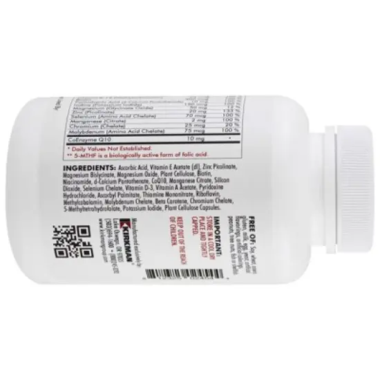 Kirkman Labs Children's Multivitamin & Mineral with 5-MTHF, 120 Capsules image {2}