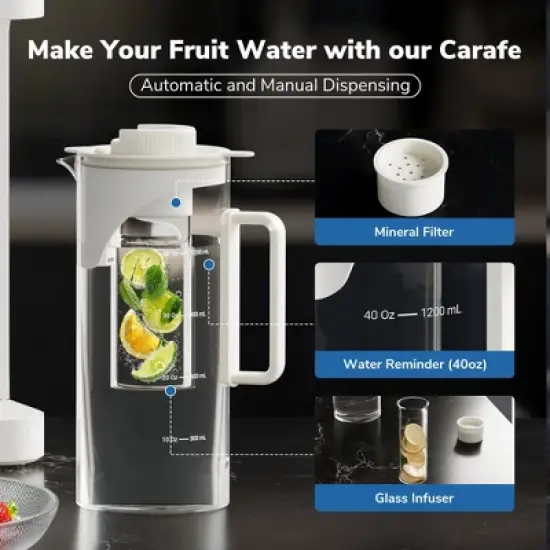 Ecoviva MATE3CT Replacement Water Filter Pitchers for Countertop RO System MATE3 image {1}