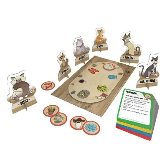Cat Crimes Card Game: ThinkFun Board & Creative Play, 1-2 Hour Session, Includes Game Pieces & Board image {2}