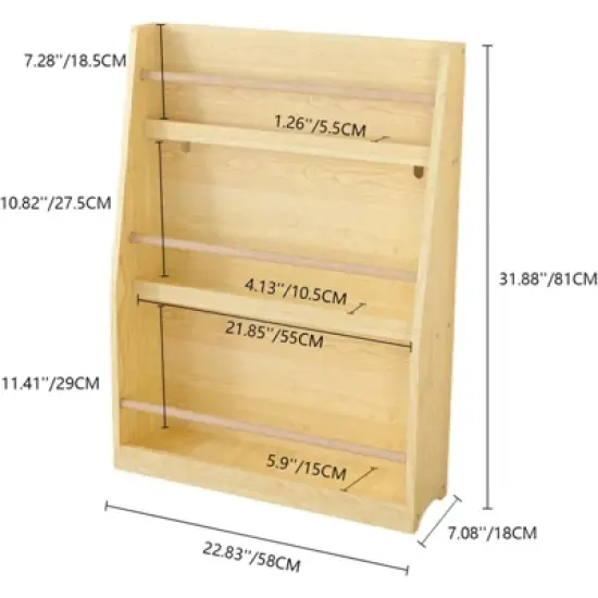 RISOKEYS 3 Tier Kids Book Shelf - Toy Organizer Ideal for Bedrooms, Playrooms, Classrooms &ndash; Durable Nursery Storage for Toddlers & Parents image {2}