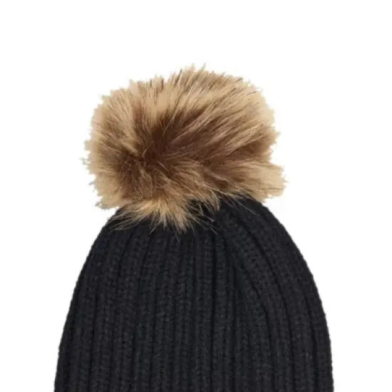 Willow & Ruby Women's Knitted Pom Beanie - Ladies Winter Hat image {2}