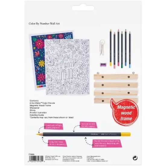 Faber-Castell 10pk Color By Number Wall Art You Got This 1ct image {3}