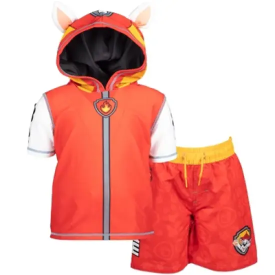 PAW Patrol Marshall Rash Guard and Swim Trunks Outfit Set Toddler image {9}