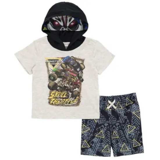 Monster Jam Son-uva Digger Zombie Grave Digger Cosplay T-Shirt and Mesh Shorts Outfit Set Toddler to Big Kid image {7}