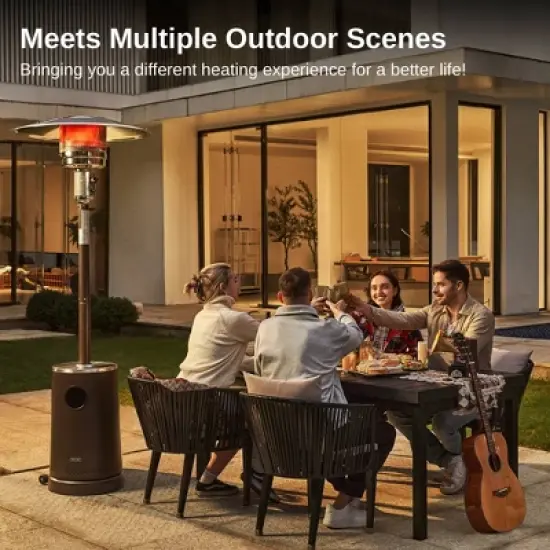 East Oak 50000 BTU Torch Patio Propane Outdoor Portable Heater Bronze: Iron Frame, 10ft Heat Radius, No Tools Assembly image {2}