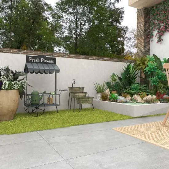 26" x 30" Farmhouse Metal Fountain Gray - Olivia & May image {15}