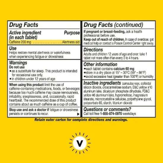 Vivarin Caffeine Alertness Aid Tablets - 40ct image {7}