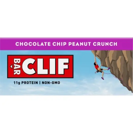 CLIF Bar Chocolate Chip Peanut Crunch Granola Protein Bar Made with Organic Oats - 11g Protein - 12oz/5pk image {11}