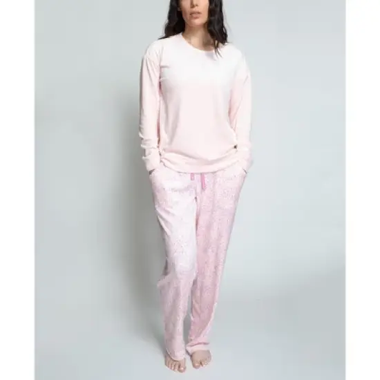 MUK LUKS Women's Silky Velour PJ Set image {5}
