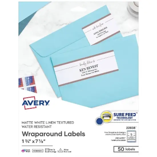 Avery Inkjet Address Label 7 7/8 x 1 3/4 22838 image {7}