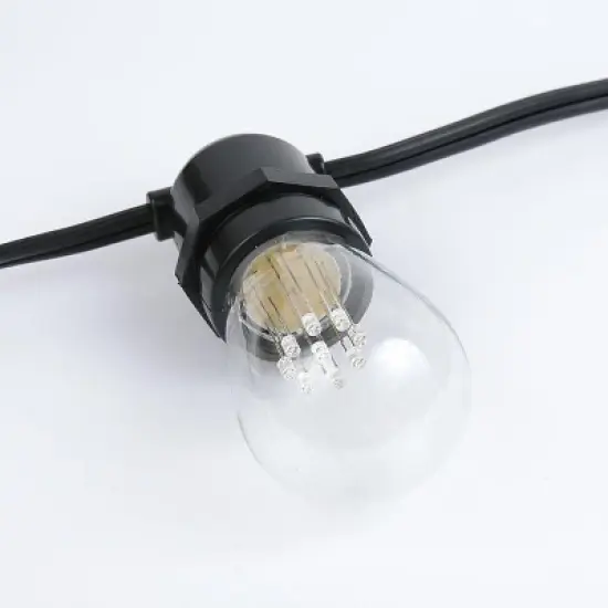Novelty Lights Edison Outdoor String Lights with 25 In-Line Sockets Black Wire 37.5 Feet image {3}