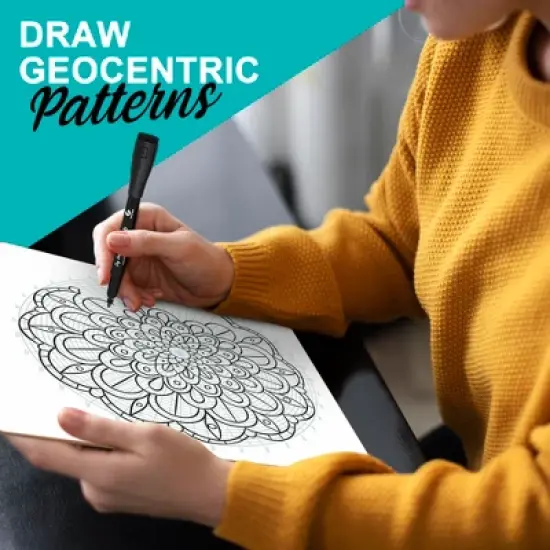 SCRIBBLEDO Circular Grid 12"x12" Dry Erase Board image {3}