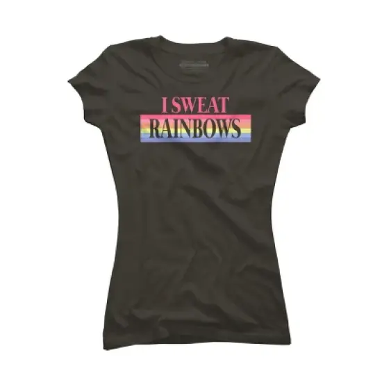 Junior's Design By Humans Rainbow Sweat By ChinUp T-Shirt image {6}